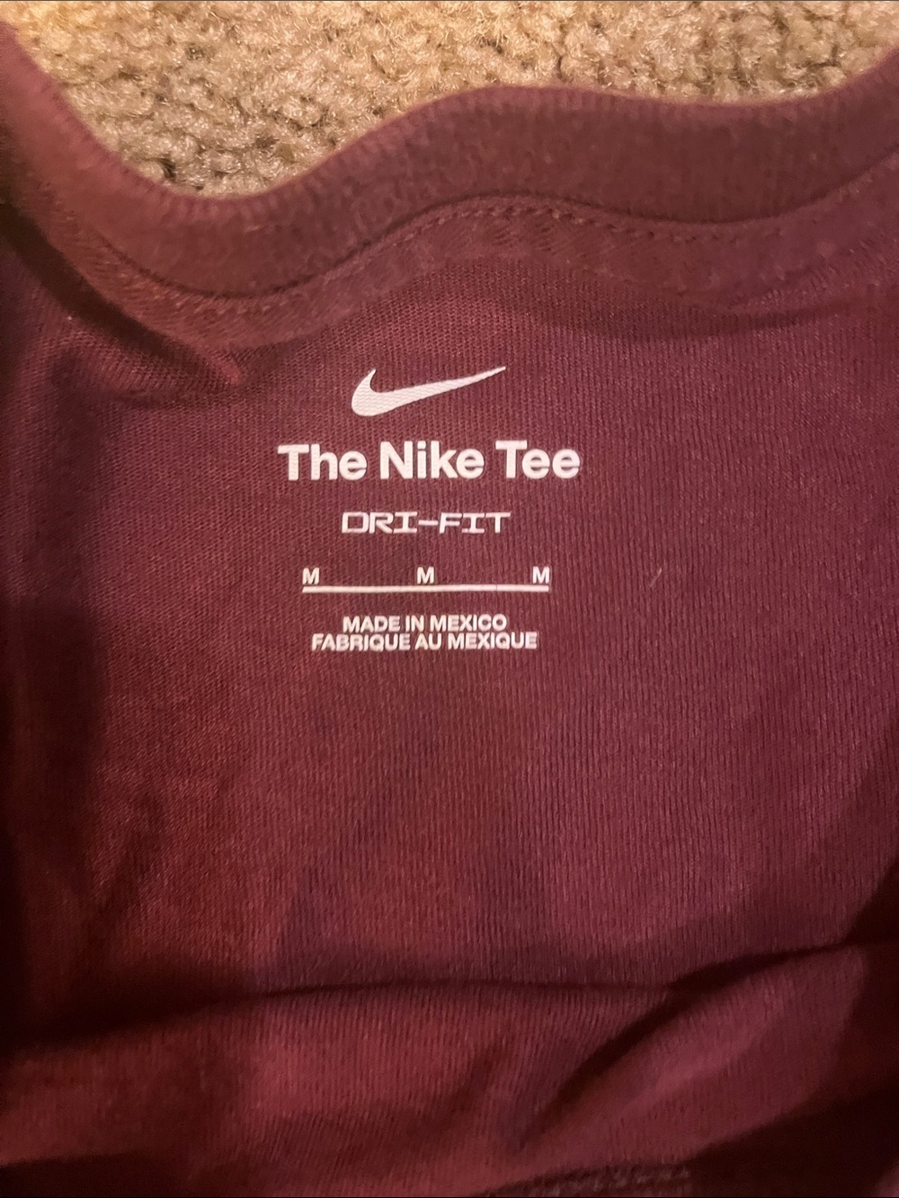 Nike Maroon Long Sleeve Tee with Gold Minnesota 'M' Logo - Picture 5 of 5